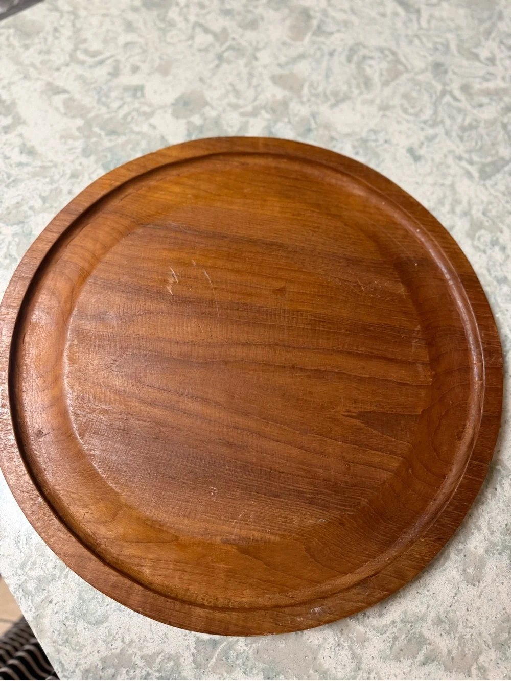 Hand-Carved Wooden Serving Tray